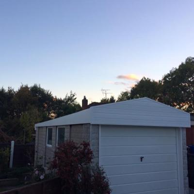 False Apex on Garage Roof with Side Fascias