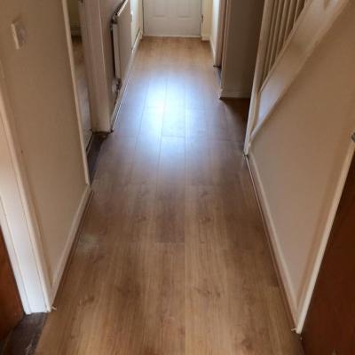 Laminate Flooring Fitted In Hallway