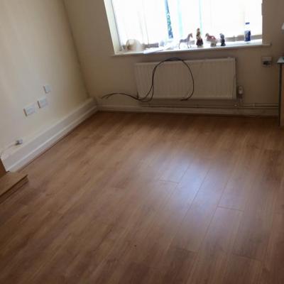 Laminate Flooring Fitted in Front Room
