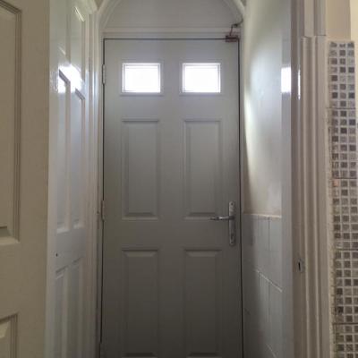 Mahogany Composite Door From Inside